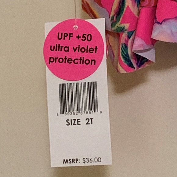 Betsey Johnson Girl's Swimsuit Size 2T - Picture 8 of 11